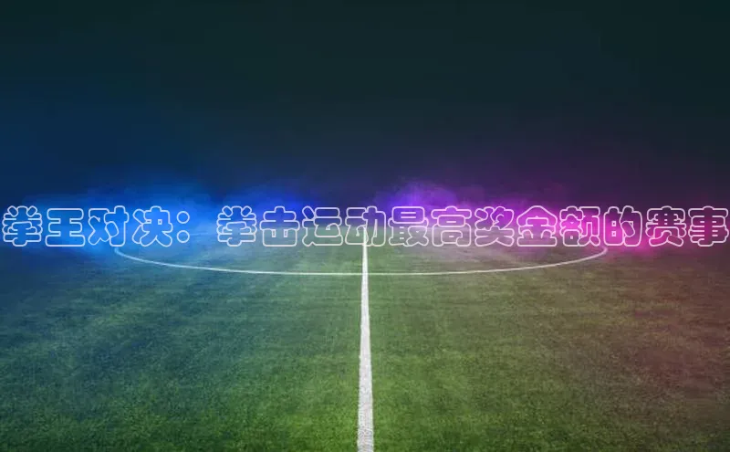 拳王对决：拳击运动最高奖金额的赛事
